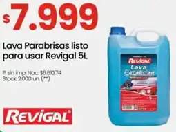 Changomas Revigal lava parabrisas listo para usar oferta