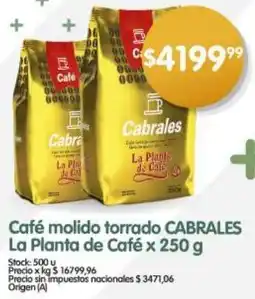 Supermercados Buenos Días Cabrales la planta de café molido torrado oferta