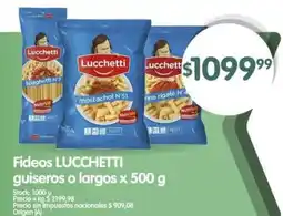 Supermercados Buenos Días Lucchetti fideos guiseros o largos oferta