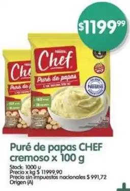 Supermercados Buenos Días Chef puré de papas cremoso oferta