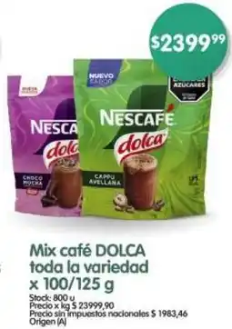 Supermercados Buenos Días Nescafé dolca mix café toda la variedad oferta