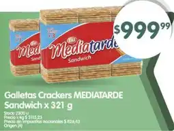 Supermercados Buenos Días Mediatarde sandwich galletas crackers oferta