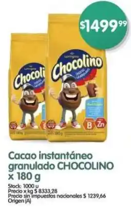 Supermercados Buenos Días Chocolino cacao instantáneo granulado oferta