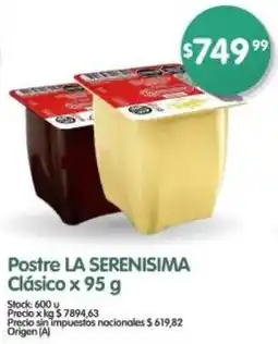 Supermercados Buenos Días La serenisima postre clásico oferta