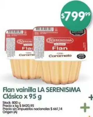 Supermercados Buenos Días La serenisima flan vainilla clásico oferta