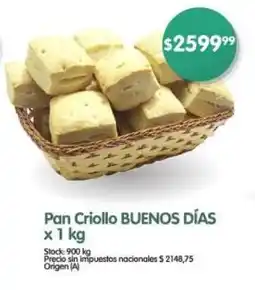 Supermercados Buenos Días Buenos días pan criollo oferta