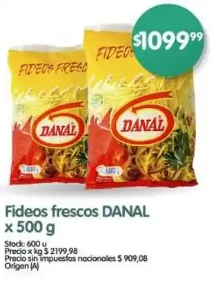 Supermercados Buenos Días DANAL fideos frescos oferta