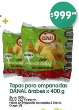 Supermercados Buenos Días DANAL tapas para empanadas árabes oferta