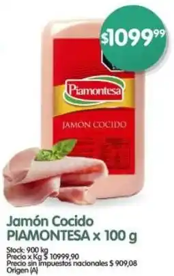 Supermercados Buenos Días Piamontesa jamón cocido oferta