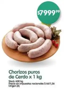 Supermercados Buenos Días Chorizos puros de cerdo oferta