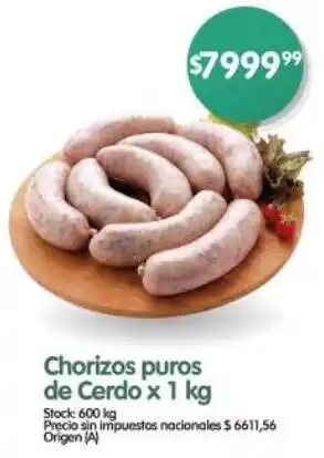 Supermercados Buenos Días Chorizos puros de cerdo oferta