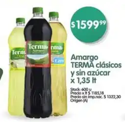 Supermercados Buenos Días Terma amargo clásicos y sin azúcar oferta