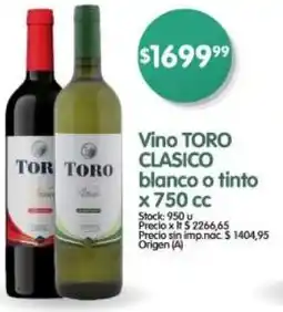 Supermercados Buenos Días Toro clasico vino blanco o tinto oferta