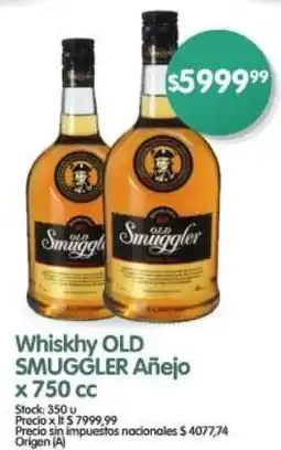 Supermercados Buenos Días Old smuggler whiskhy añejo oferta