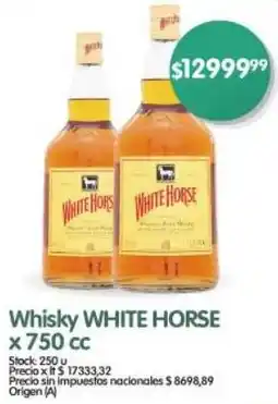 Supermercados Buenos Días WHITE HORSE whisky oferta