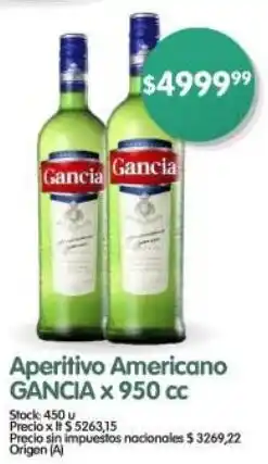 Supermercados Buenos Días Gancia aperitivo americano oferta