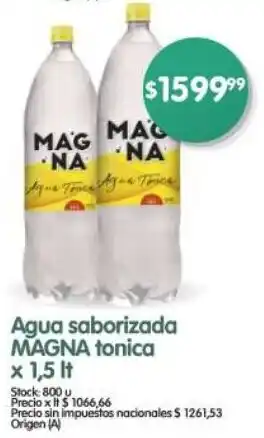 Supermercados Buenos Días MAGNA agua saborizada tonica oferta