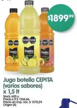 Supermercados Buenos Días Cepita jugo botella oferta