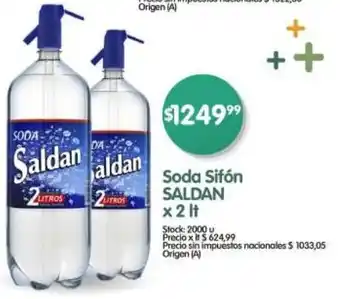 Supermercados Buenos Días Saldan soda sifón oferta