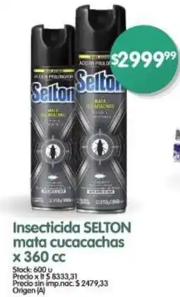 Supermercados Buenos Días Selton insecticida mata cucacachas oferta