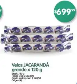 Supermercados Buenos Días Jacarandá velas grande oferta