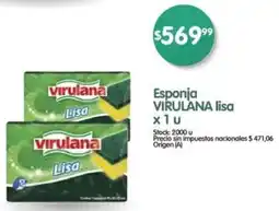 Supermercados Buenos Días Virulana esponja lisa oferta
