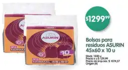 Supermercados Buenos Días ASURIN bolsas para residuos oferta