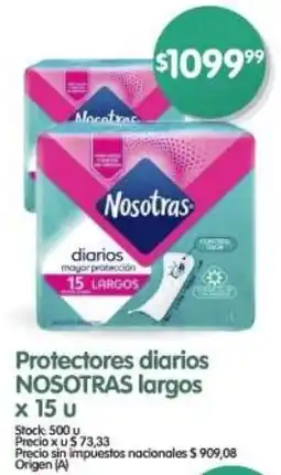 Supermercados Buenos Días Nosotras protectores diarios largos oferta
