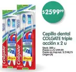 Supermercados Buenos Días Colgate cepillo dental triple acción oferta
