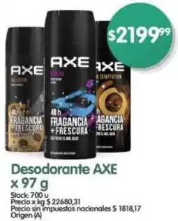 Supermercados Buenos Días AXE desodorante oferta