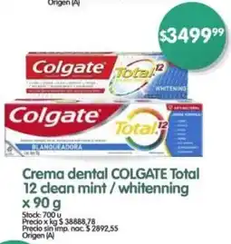 Supermercados Buenos Días Colgate total crema dental oferta