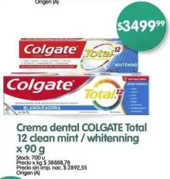 Supermercados Buenos Días Colgate total crema dental oferta