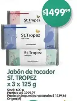 Supermercados Buenos Días St. Tropez Jabón de tocador oferta