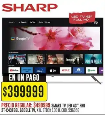 Coto SHARP Led tv 43" oferta