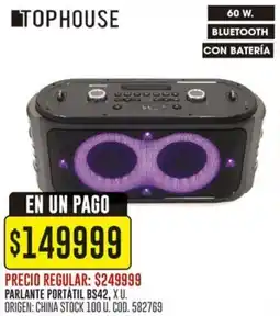 Coto TOPHOUSE parlante portátil oferta