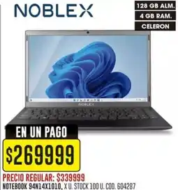 Coto NOBLEX Notebook 94n14x1010 oferta