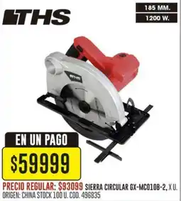 Coto THS Sierra circular gx-mc010b-2 oferta