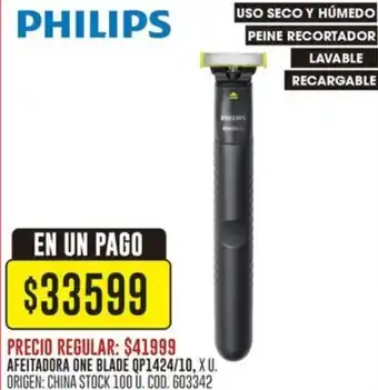 Coto PHILIPS Afeitadora one blade oferta