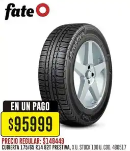 Coto fate O Cubierta 175/65 R14 82T prestiva oferta