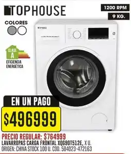 Coto TOPHOUSE Lavarropas carga frontal oferta