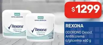 Nini Mayorista Rexona odorono desod. antitr.crema c/glicerina oferta