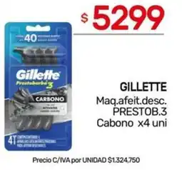 Nini Mayorista Gillette Maq.afeit.desc. prestob.3 cabono oferta
