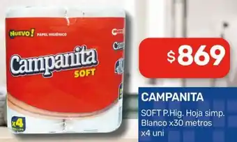 Nini Mayorista Campanita soft p.hig. hoja simp. blanco oferta