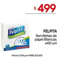 Nini Mayorista Felpita servilletas de papel blancas oferta