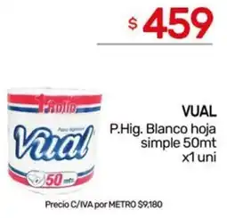 Nini Mayorista Vual p.hig. blanco hoja simple oferta