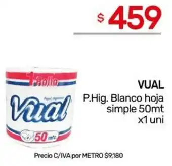 Nini Mayorista Vual p.hig. blanco hoja simple oferta