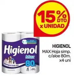 Nini Mayorista Higienol max hoja simp. c/aloe oferta
