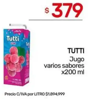 Nini Mayorista Tutti jugo varios sabores oferta