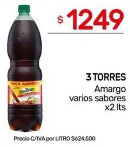 Nini Mayorista 3 torres amargo varios sabores oferta
