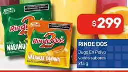 Nini Mayorista Rinde dos jugo en polvo varios sabores oferta
